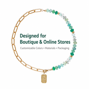 Collana con Perline in Pietra Naturale e Acciaio Inossidabile 316 Personalizzata, Produzione Rapida con Basso MOQ per Negozi al Dettaglio - Product Image 3