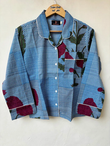 Ensemble de pyjama coordonné Naaz Textile pour femme, motif rayures tigrées, imprimé, décontracté, pour l'été, vêtements de détente, doux, respirant, en coton tissé, complet - Product Image 5