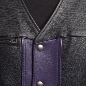 <b>Men</b> Button Down <b>Leather</b> <b>Waistcoat</b> <b>Men's</b> <b>Leather</b> Sleeveless Vest <b>Men's</b> V-Neck <b>Leather</b> Waist Coat <b>Men</b> <b>Leather</b> Pockets Vest - Product Image 4