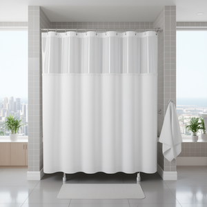 Cortina de Ducha Moderna de 6x6 Pies para Hospital, de PVC y Tela, para Privacidad en Baños de Hoteles y Hospitales - Product Image 2