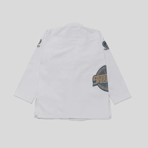 ชุดยิวยิตสู Shoyorol Oxford Competitor BJJ รุ่นพิเศษลิมิเต็ดอิดิชั่น สีขาว สำหรับบราซิลเลี่ยนยิวยิตสู แบบซักแล้ว โลโก้ด้านหน้า ราคาขายส่ง RTS - Product Image 2
