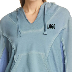 Sweat à capuche pour femme 2026 avec cordon de serrage réglable, design uni de haute qualité à prix abordable, logo et cordon de serrage personnalisables - Product Image 2