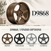 Jantes en aluminium forgé 6061-T6 JTO à 5 branches étoilées, finition bronze satiné, concave profond, 18-22 pouces, 5x108/112/120 pour Audi