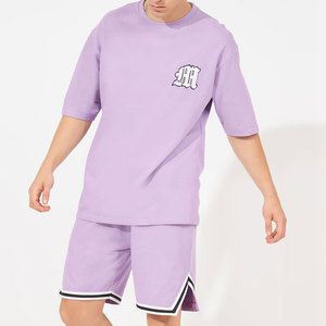 Conjunto de 2 Piezas para Hombre, Camiseta y Pantalones Cortos, Transpirable, de Algodón de Alta Calidad, con Impresión de Logotipo Personalizado, Ropa Deportiva, Informal, para Fitness - Product Image 1