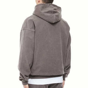 Sweat à capuche unisexe vierge de haute qualité, personnalisable avec logo, en molleton épais, coupe oversize, style streetwear, vente en gros - Product Image 2