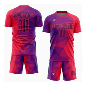 2026 World Cup Style Soccer Uniform Adult Thailand Quality Breathable Jersey <b>Polyester</b> Custom Team Logo Number OEM Wholesale - Product Image 1