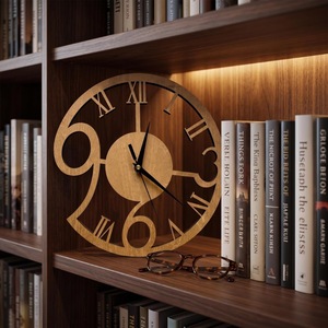 Highest Quality Modern <b>Wood</b> <b>Wall</b> <b>Clock</b> Round Analog Quartz Silent Kitchen Decor - Product Image 4