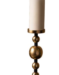 เชิงเทียนโลหะสีทองตั้งโต๊ะที่วางเทียนแบบเสาโลหะสีทองข้างเตียงเคลือบด้วยผงทองคำตกแต่งรูปทรงกลม - Product Image 3