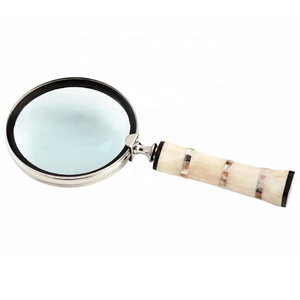 Haute qualité carré Style os corne mosaïque poignée loupe hommes cadeaux livre lecteur Table loupe décorative - Product Image 3