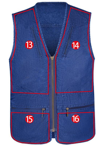Chaleco Vaquero de Otoño para Hombre, Diseño Profesional, Fabricante Pakistaní, Prenda Exterior Informal, Transpirable, de la Mejor Calidad, con Bolsillos Delanteros - Product Image 3