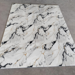 Carreaux de sol en porcelaine émaillée à surface brillante 600x600mm Design moderne Briques réfractaires pour salon et bureau - Product Image 3