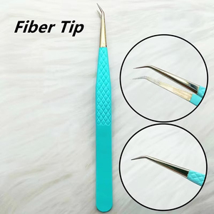 Ensemble de 4 pinces à épiler professionnelles à pointe fine en acier inoxydable pour extensions de cils - Product Image 5