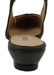Dlords Ballerines noires en fourrure pour femme, à bout carré, à enfiler, respirantes, avec bride de cheville, décontractées, toutes saisons, semelle extérieure en caoutchouc - Product Image 5