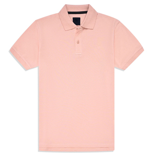 เสื้อโปโลแขนสั้นผู้ชายทรงปกติ ผ้าฝ้าย ระบายอากาศดี สีพื้น ดีไซน์ถัก  รับผลิตเสื้อโปโลแบบ OEM - Product Image 1