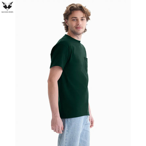 เสื้อยืดคอกลมทรงหลวมพิมพ์ลายตามสั่ง ผ้าหนา น้ำหนักมาก สไตล์สตรีทแวร์ ราคาขายส่ง เสื้อยืดผู้ชายผ้าฝ้ายแท้ 100% สีพื้น - Product Image 3