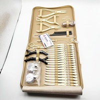 Kit d'outils professionnels en acier inoxydable pour extensions de cheveux, accessoires d'installation de tissage de cheveux, salon de coiffure