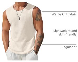 <b>Mens</b> Sleeveless Tank Top Cotton Blend Muscle T Shirt Casual <b>Gym</b> Workout Fitness Training <b>Vest</b> Breathable Eco-Friendly Quick Dry - Product Image 5