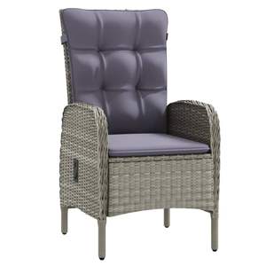 Ergonomic <b>Grey</b> Pe Rattan Garden Dining Set 4 Seater Outdoor Furniture Contemporary Design Steel <b>Frame</b> - Product Image 3