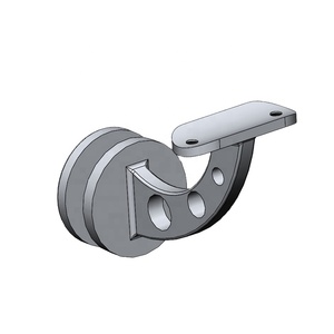 Modern Design Radius Saddle Glass Mounted Handrail Bracket New Shape Stainless Steel for Hotel Villa and Mall Applications - Product Image 1