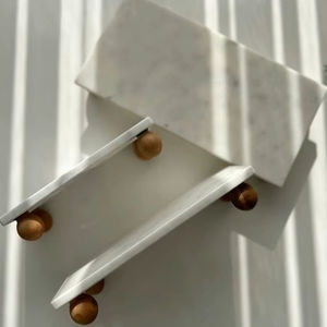 <b>Rectangle</b> Natural Marble Tray with Elegant Design for Home Decor Luxury Travertine Tray for Vanity Perfume and <b>Coffee</b> <b>Table</b> - Product Image 6