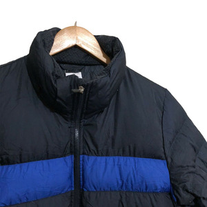 Chaqueta de Invierno para Hombre, Acolchada, Color Negro y Azul, Cuello Alto, Cierre de Cremallera, Casual, Resistente al Viento, Relleno de Poliéster - Product Image 2