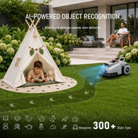 Robot Pemotong Rumput NetRTK LOPKIN Seri L dengan Navigasi Visi 3D dan Penghindaran Rintangan AI untuk Perawatan Taman yang Dikendalikan Aplikasi