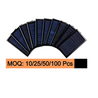Panneau solaire miniature haute efficacité 6V 60mA pour chargeur de batterie, projets solaires DIY, utilisation en extérieur, alimentation électrique, module solaire