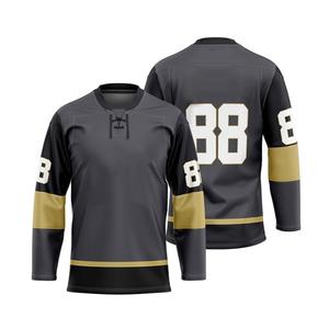 Maillot de hockey sur glace personnalisé par sublimation, tenue d'entraînement professionnelle pour équipe, uniforme respirant à séchage rapide style NHL. - Product Image 5