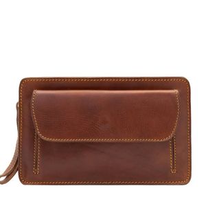 Sac de poignet en cuir de luxe pour homme, design personnalisé, haute qualité, très vendu, en cuir de vache véritable durable - Product Image 6