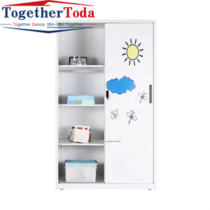 <span class=keywords><strong>Armadio</strong></span> Guardaroba in Metallo Personalizzabile con Due <span class=keywords><strong>Ante</strong></span> Scorrevoli, Grande Capacità di Stoccaggio <span class=keywords><strong>per</strong></span> Camera da Letto - Product Image 1