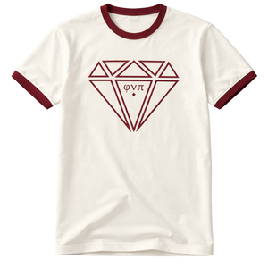 T-shirt Ringer Kappa Alpha Psi Diamond Phi Nu Pi Kream – Vêtement de Fraternité Grecque au Design Classique, Confort Premium et Coupe Élégante - Product Image 4