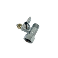 Adaptateur d'alimentation en eau RO intégré à trois voies chromé manuel avec robinet à bille 3/8" 1/4" pour osmose inverse commerciale et domestique