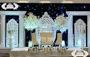 Decoración de Escenario de Boda Cristiana Moderna, Decoración de Escenario de Boda con Acabado Blanco, Último Diseño para Decoración de Escenario de Boda - Product Image 6