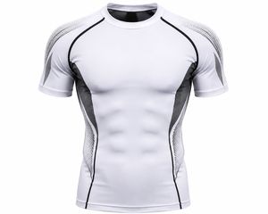 Camiseta Deportiva de Compresión de Manga Corta Azul Marino para Hombre, de Secado Rápido, Corte Ajustado, Cuello Redondo, Tejido de Punto, Color Sólido, 180g, Transpirable - Product Image 4