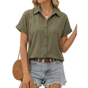 เสื้อเชิ้ตลำลองผู้หญิง – ดีไซน์เก๋ไก๋ สัมผัสนุ่ม สวมใส่สบาย คอปกพับได้ แขนสั้น ระบายอากาศได้ดี เป็นมิตรต่อสิ่งแวดล้อม ผลิตจากผ้าถัก BD - Product Image 4