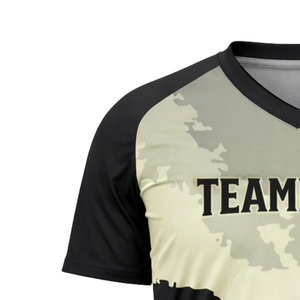 Mens Custom Sublimation <b>Baseball</b> <b>Jersey</b> Camo V Neck Team Uniform Shirt Breathable Athletic Sportswear <b>Bulk</b> Supply - Product Image 5