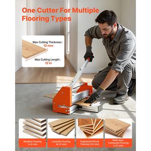 Taglierina per Pavimenti in Vinile da 12 Pollici con Leva Telescopica in Lega di Alluminio, Spessore 12mm, per Pavimenti Laminati, Versione Aggiornata - Product Image 3