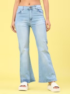 Women's New Collection India Wholesale <b>Boot</b> Cut Denim Jeans-Eco-Friendly Vintage Style - Product Image 1