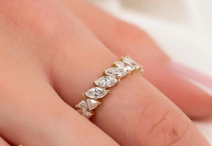 Light Luxury Style Jewelry Marquise Cut VVS Moissanite S925 Sterling Silver Ring Engagement Gift for Woman - Product Image 6