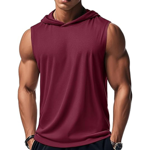 Chaleco Deportivo de Algodón para Hombre, Estilo Informal, para Gimnasio, Fitness, Culturismo, con Capucha, Camiseta sin Mangas para Entrenamiento y Running - Product Image 1