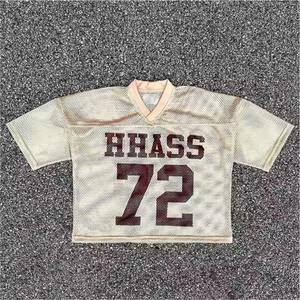 Camiseta de Fútbol Personalizada para Hombre, 100% Poliéster, Cuello en V, Talla Grande, Secado Rápido, Manga Corta, Estilo Cuadrado, Impresión Sublimada - Product Image 3