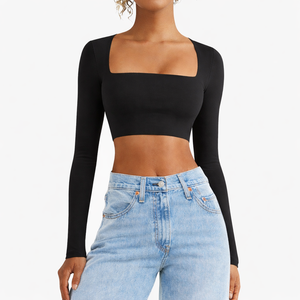 Unisex Biowash Super Soft Combed 100% Organic Cotton Solid Color Crop <b>T</b>-Shirt Appliques Hole Breathable Comfortable Eco-Friendly - Product Image 3