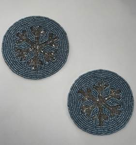 Handmade Embellished Beaded Coaster With Detailed Embroidery Work For Elegant Dining Table And Home <b>Decoration</b> - Product Image 6