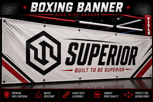 Améliorez votre événement de boxe avec cette bannière latérale de ring de boxe personnalisée haut de gamme, conçue pour les combats professionnels et les championnats. - Product Image 2