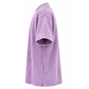 เสื้อยืดคอตตอน 100% แบบถักลายพรีเมียม แอซิดวอช ทรงโอเวอร์ไซส์ สไตล์วินเทจ หนานุ่ม  รีไซเคิลได้ เหมาะสำหรับสตรีทแวร์ รับผลิตแบบ OEM - Product Image 4