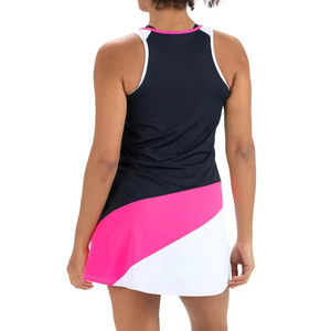 Uniforme de tenis sin mangas para mujer, vestido deportivo de tela ligera y elástica para partidos diarios, práctica y entrenamiento. - Product Image 5