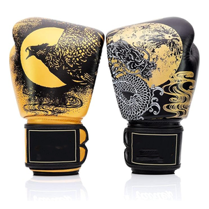 Gants de combat personnalisés en PU, gants de boxe en cuir artificiel de qualité supérieure, sangle de poignet réglable, rembourrage absorbant les chocs pour la fermeture - Product Image 5