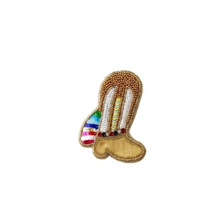 Handmade Cotton Cowboy Boot Brooch Colorful <b>Sequins</b> Bead Embroidery Women's Adjustable Stylish Lightweight Accessory <b>Jackets</b> - Product Image 1