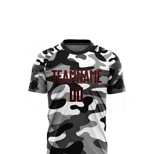 Men's Soccer Uniform Set Camouflage Print Sublimated Jersey Shorts Moisture Wicking Crew Neck Short Sleeve Adult All Seasons - Product Image 3