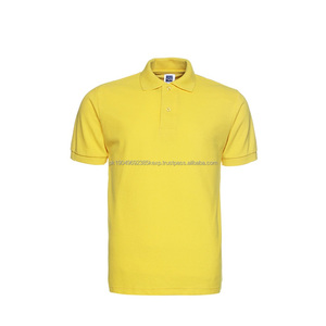 Polo de manga corta para hombre, color sólido, 195gsm, alta calidad, 65% algodón, logotipo OEM, personalizado, liso, talla grande, unisex - Product Image 5